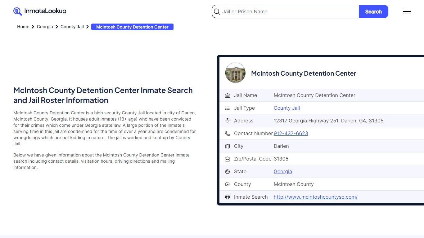 McIntosh County Detention Center Inmate Search, Jail Roster, Bookings ...