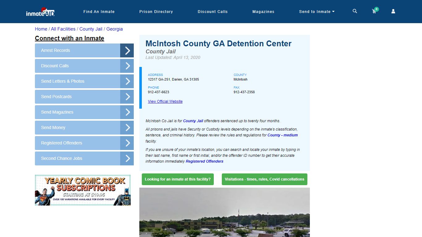 McIntosh County GA Detention Center - Inmate Locator - Darien, GA